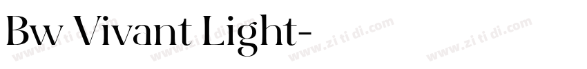 Bw Vivant Light字体转换
